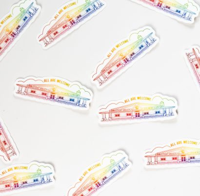 Rainbow Building Sticker
